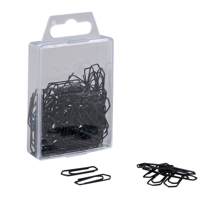 Artikelbild für Gowi Büroklammern schwarz lackiert, 100 St., Artikelnummer 790857