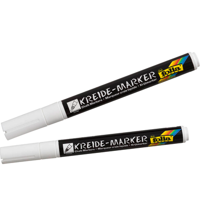 Artikelbild 7 für folia Kreidemarker-Set weiß 1,0 - 5,0 mm, 2 St., Artikelnummer 675872