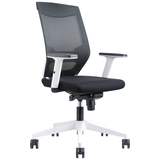 Artikelbild 1 für rocada Bürostuhl, 908W-4 Stoff schwarz, Gestell weiß, Artikelnummer 986497