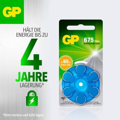 Artikelbild 8 für 6 GP Knopfzellen ZA675 1,45 V, Artikelnummer 289068