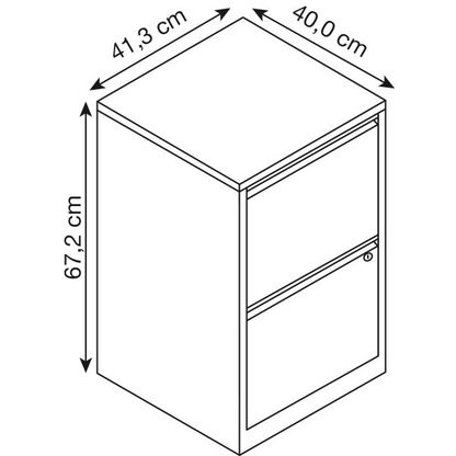 Artikelbild 2 für BISLEY Home Hängeregistraturschrank lichtgrau 2 Schubladen 41,3 x 40,0 x 67,2 cm, Artikelnummer 454285
