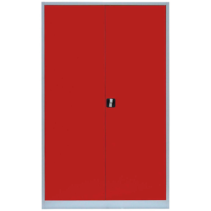 Artikelbild 2 für LÜLLMANN Metallschrank 530374 feuerrot, lichtgrau 120,0 x 42,2 x 195,0 cm, aufgebaut, Artikelnummer 182849