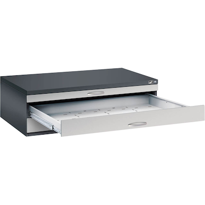 Artikelbild für CP 7200 Planschrank schwarzgrau, weißaluminium 3 Schubladen 135,0 x 96,0 x 42,0 cm, Artikelnummer 682498