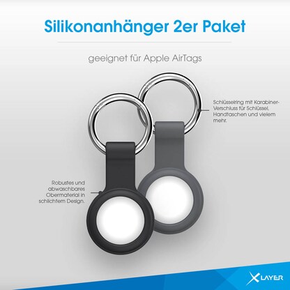 Artikelbild 2 für XLAYER Schlüsselanhänger Apple AirTag Halterung farbsortiert, 2 St., Artikelnummer 605463