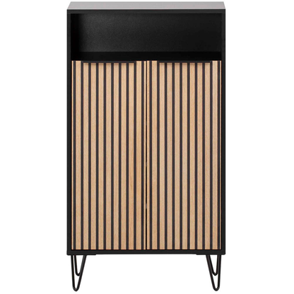 Artikelbild 2 für MÖBELPARTNER Schuhschrank Hank, 157162 schwarz, Akustikoptik 60,2 x 33,1 x 107,09 cm, Artikelnummer 255168