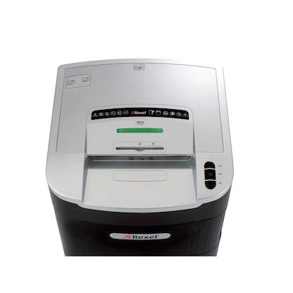 Artikelbild 5 für Rexel Mercury RLM20 Aktenvernichter mit Partikelschnitt P-4, 4 x 40 mm, bis 20 Blatt, schwarz, Artikelnummer 549749