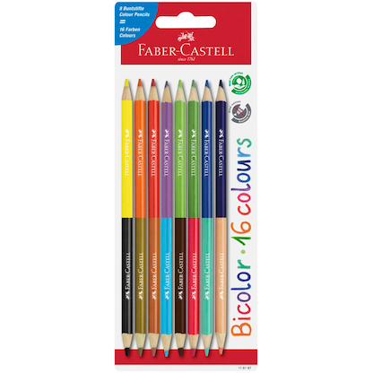 Artikelbild 11 für FABER-CASTELL Bicolor Buntstifte farbsortiert, 8 St., Artikelnummer 748992