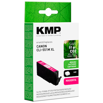 Artikelbild 2 für KMP magenta Druckerpatrone kompatibel zu Canon CLI-551 XL M, Artikelnummer 541148