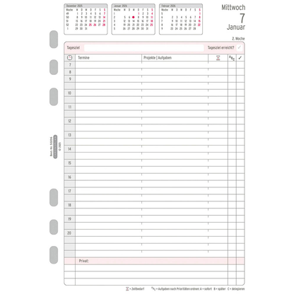 Artikelbild 4 für CHRONOPLAN Kalendereinlage 2026 Jahres-Set mit Tagesplänen A5, Artikelnummer 590949