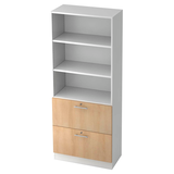 Artikelbild 1 für HAMMERBACHER Regalschrank Orbis, V7300/W/E/RE weiß, eiche 80,0 x 42,0 x 200,4 cm, Artikelnummer 636600