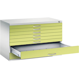Artikelbild 1 für CP 7100 Planschrank clowngrün, lichtgrau 8 Schubladen 110,0 x 76,5 x 76,0 cm, Artikelnummer 683065