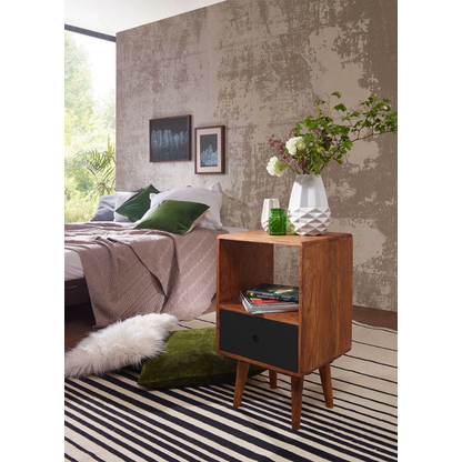 Artikelbild 7 für WOHNLING Nachttisch Massivholz sheesham 40,0 x 35,0 x 70,0 cm, Artikelnummer 905723