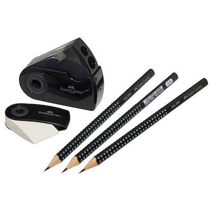 Artikelbild 2 für FABER-CASTELL GRIP 2001 Bleistift-Set B schwarz, 1 Set, Artikelnummer 370431