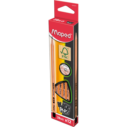 Artikelbild 3 für maped BLACK'PEPS Bleistifte 2B schwarz/Holz, 12 St., Artikelnummer 204158