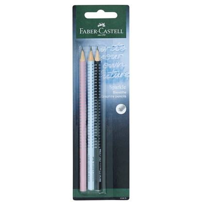 Artikelbild 2 für FABER-CASTELL Sparkle New Harmony Bleistifte B rose shadows, sky blue, schwarz, 3 St., Artikelnummer 278166