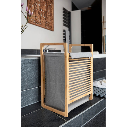 Artikelbild 4 für WENKO Wäschetruhe Bahari braun, grau, Artikelnummer 530083