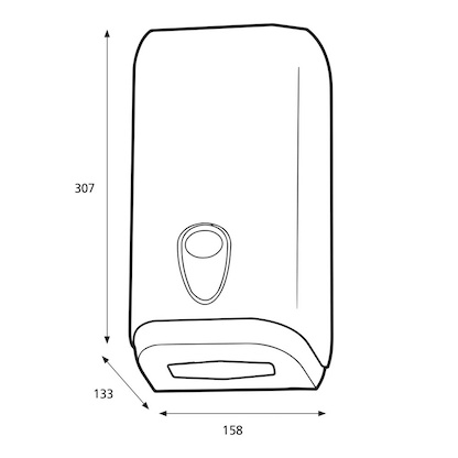 Artikelbild 3 für KATRIN Toilettenpapierspender für Einzelblatt 92582 weiß Kunststoff, Artikelnummer 865192