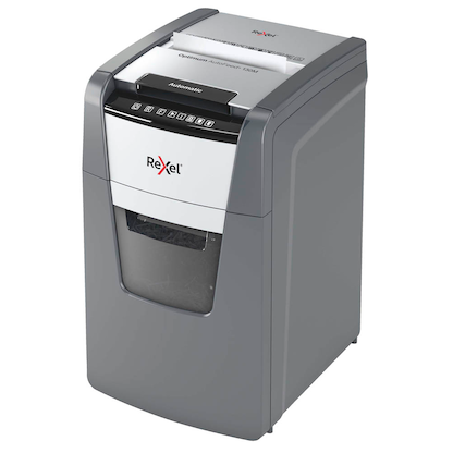 Artikelbild 8 für Rexel AutoFeed+ 130M Aktenvernichter mit Partikelschnitt P-5, 2 x 15 mm, bis 130 Blatt, schwarz, Artikelnummer 390199