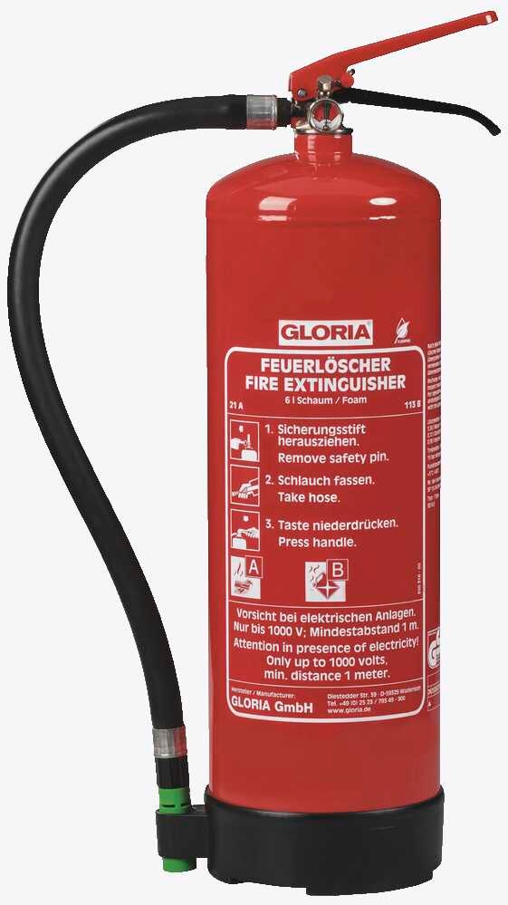GLORIA SD 6 E fluorfrei Feuerlscher fluorfreier Schaum 6,0 l | office  discount