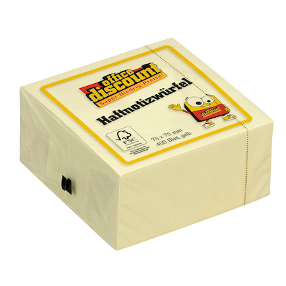 Artikelbild 17 für office discount Haftnotizen gelb, 1 Würfel, Artikelnummer 238081