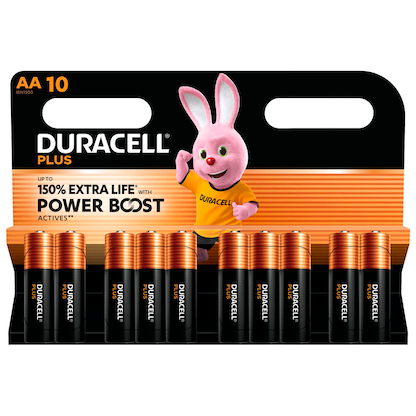 Artikelbild für 10 DURACELL Batterien PLUS Mignon AA 1,5 V, Artikelnummer 688399