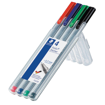 Artikelbild 13 für STAEDTLER triplus® 334 Fineliner farbsortiert 0,3 mm, 4 St., Artikelnummer 911331