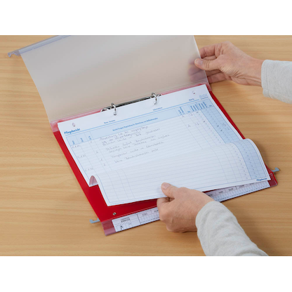 Artikelbild 4 für BOI Patienten-Dokumentations-Hängemappe 2-Ringe Click 2 Stationär rot Boden: 2,5 cm, Artikelnummer 666807