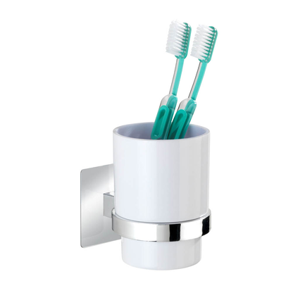 Artikelbild 3 für WENKO Zahnputzbecher Quadro weiß/silber, Artikelnummer 805723