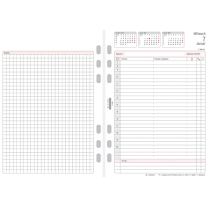 Artikelbild 2 für CHRONOPLAN Kalendereinlage 2026 Jahres-Set mit Tagesplänen A5, Artikelnummer 590949