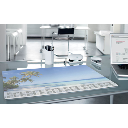 Artikelbild 3 für SIGEL Schreibtischunterlage Beach blau Papier 59,5 x 41,0 cm, 30 Blatt, Artikelnummer 220234