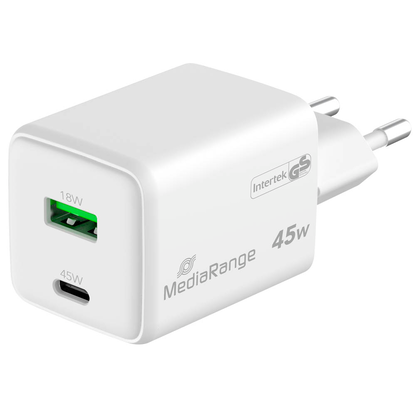 Artikelbild 7 für MediaRange 45W USB A/USB C Quick Charge Ladeadapter weiß, 45 Watt, Artikelnummer 492084