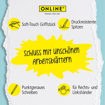 Artikelbild 7 für ONLINE® magiXX Design Girls Gelschreiber lila, rosa, schwarz 0,7 mm, Schreibfarbe: blau, 3 St., Artikelnummer 617397