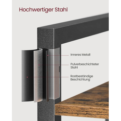 Artikelbild 7 für VASAGLE Bücherregal braun, schwarz 66,0 x 30,0 x 153,0 cm, Artikelnummer 289359