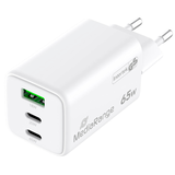Artikelbild 1 für MediaRange 65W USB A/USB C Quick Charge Ladeadapter weiß, 65 Watt, Artikelnummer 492106
