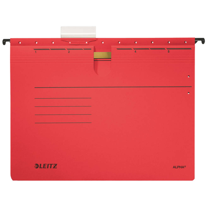Artikelbild 2 für AKTION: 5 LEITZ Hängehefter ALPHA® 1984 Karton rot 1 x kaufmännische Heftung mit Prämie nach Registrierung, Artikelnummer 322110
