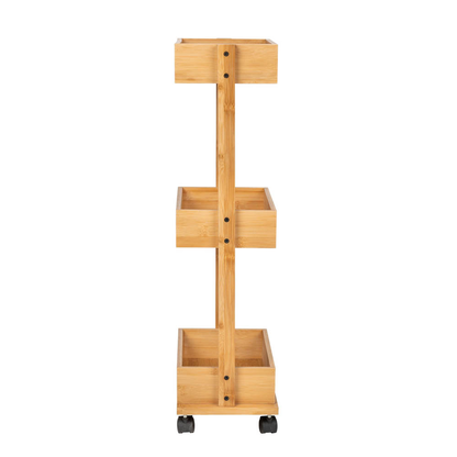 Artikelbild 2 für WENKO Etagenwagen Allegre braun 18,5 x 32,0 x 71,5 cm, Artikelnummer 809844