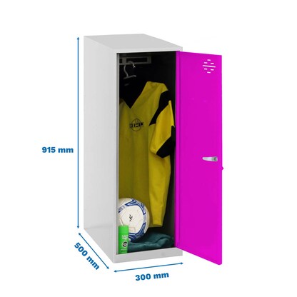 Artikelbild 2 für Simonrack Spind SIMONLOCKER DISM SINGLE grau, pink 8425437065156, 1 Schließfach 30,0 x 50,0 x 91,5 cm, Artikelnummer 352946