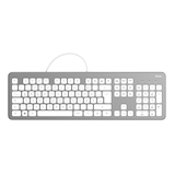 Artikelbild 1 für hama KC-700 Tastatur kabelgebunden silber, weiß, Artikelnummer 870117