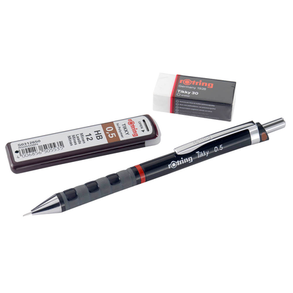 Artikelbild 20 für rotring Tikky Druckbleistift-Set schwarz HB 0,5 mm, 1 Set, Artikelnummer 426546