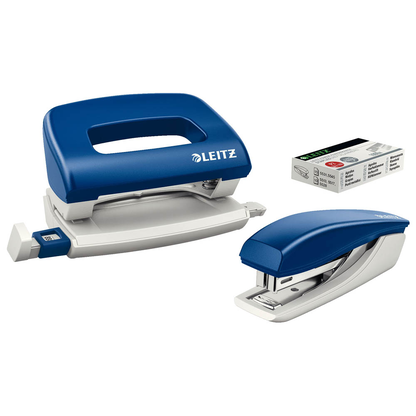 Artikelbild für AKTION: LEITZ Locher und Heftgeräte Set NeXXt 5058 und 5517 Mini blau mit Prämie nach Registrierung, Artikelnummer 681021