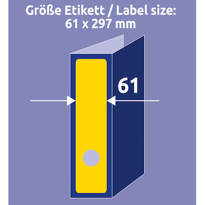 Artikelbild 5 für 60 AVERY Zweckform Ordneretiketten L4755-20 gelb, Artikelnummer 479360