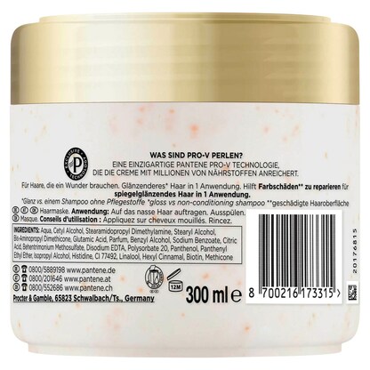 Artikelbild 2 für PANTENE PRO-V GLATT & SEIDIG KERATIN RECONSTRUCT Haarmaske 300 ml, Artikelnummer 273676