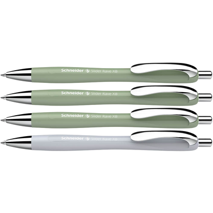 Artikelbild 3 für 3 + 1 GRATIS: Schneider Kugelschreiber Slider Rave XB farbsortiert, Schreibfarbe: blau, 3 St. + GRATIS 1 Slider Rave XB weiß, Artikelnummer 514154