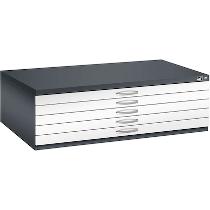 Artikelbild 4 für CP 7200 Planschrank schwarzgrau, verkehrsweiß 5 Schubladen 135,0 x 96,0 x 42,0 cm, Artikelnummer 683040
