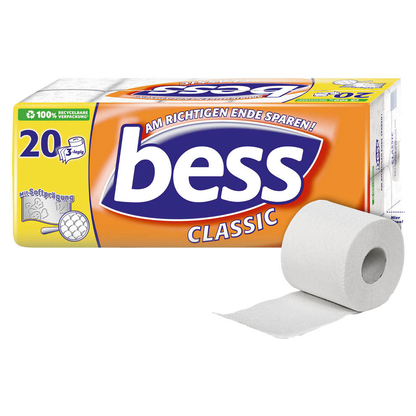 Artikelbild 2 für bess Toilettenpapier CLASSIC 3-lagig, 20 Rollen, Artikelnummer 469993