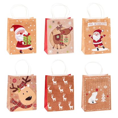 Artikelbild für 12 TSI Geschenktüten Weihnachten Serie 1.6 Motiv sortiert 18,0 x 23,0 cm, Artikelnummer 773637