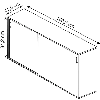 Artikelbild 2 für MÖBELPARTNER Schiebetürenschrank 1500, 701490 lichtgrau 2 Fachböden 160,2 x 41,0 x 84,2 cm, Artikelnummer 184121
