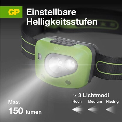 Artikelbild 6 für GP Discovery CH43 LED Stirnlampe grün 6,1 cm, Artikelnummer 760084