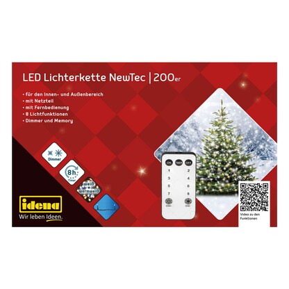 Artikelbild 9 für Idena NewTec 200er LED Lichterkette grün 27,9 m, Artikelnummer 761686