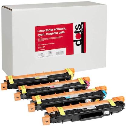 Artikelbild 5 für dots schwarz, cyan, magenta, gelb Toner kompatibel zu brother TN243BK/C/M/Y, 4er-Set, Artikelnummer 892051